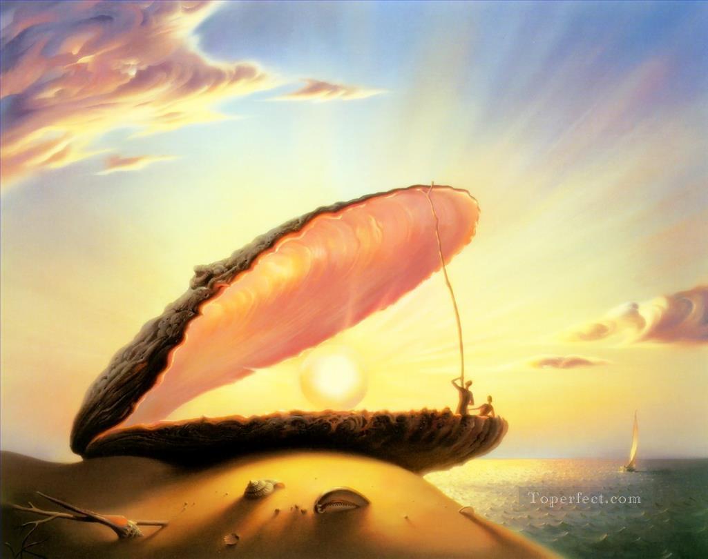 moderno contemporáneo 04 surrealismo concha perla Acalypha australis Pintura al óleo